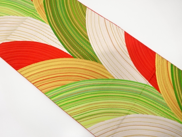 抽象模様織り出し　名古屋帯